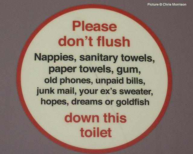 Virgin Train Toilet sign