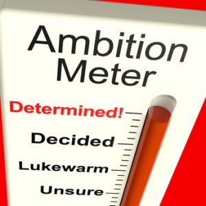 Ambition Meter Showing Motivation And Drive