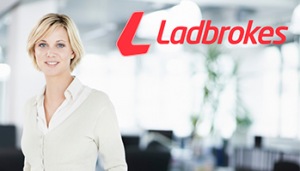 Ladbrokes-logo and woman