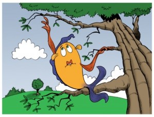 Fish climbing tree