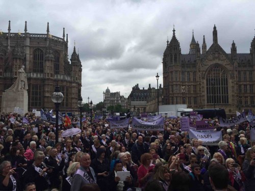 WASPI March on westminster, pension