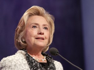 Hilary Clinton breaks through glass ceiling being named first woman to run for US President (F)