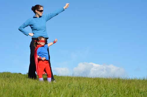 mother being a role model to daughter, girlguiding scotland 