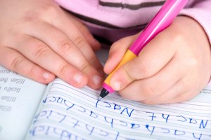 child learning to write