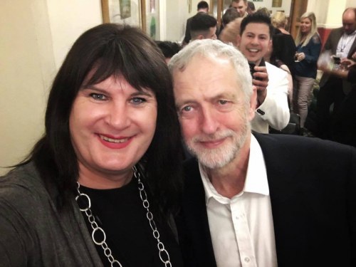 Sophie Cook and Jeremy Corbyn